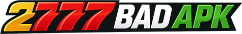 2777 bad apk brand logo in blue grey style